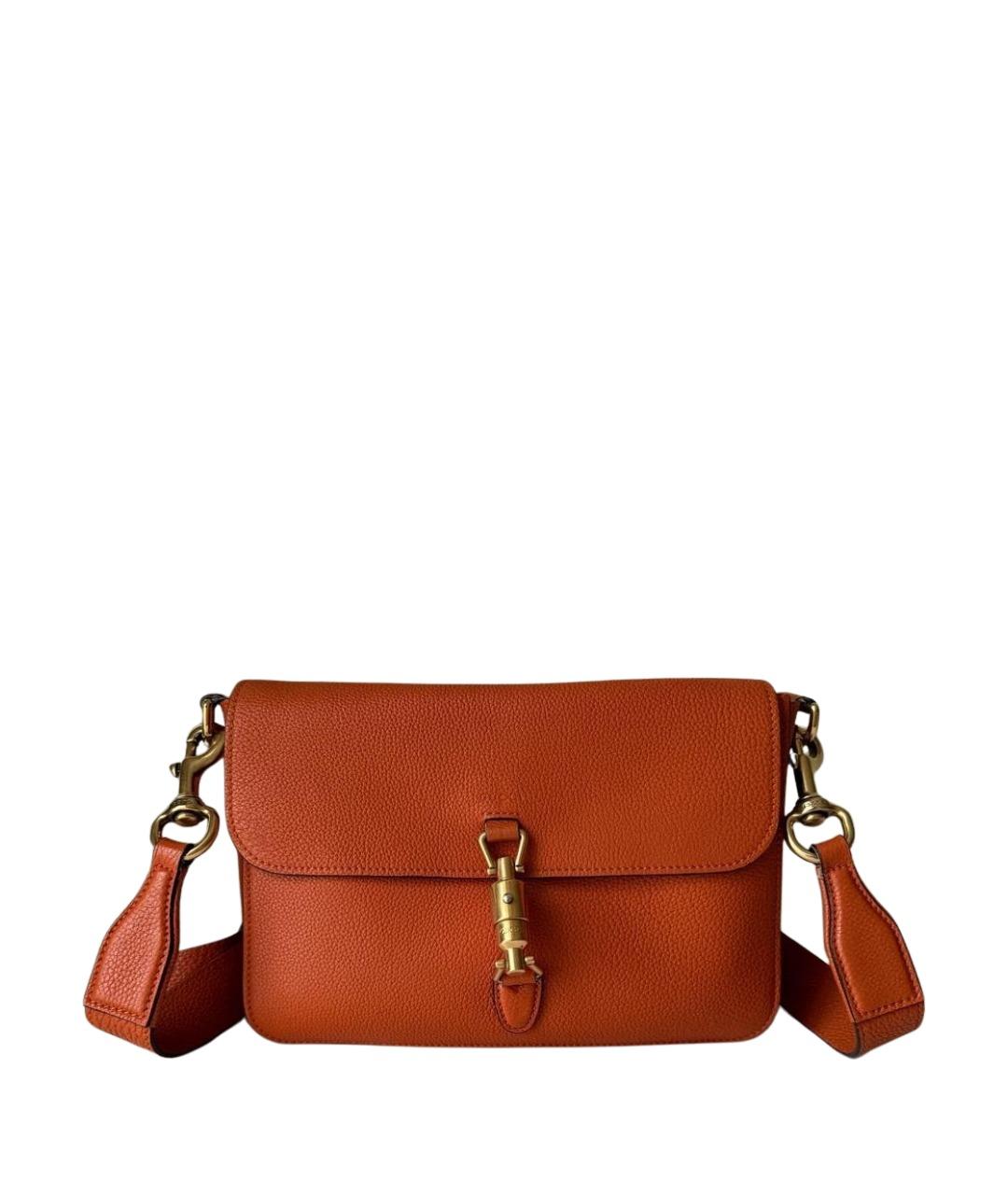 GUCCI Оранжевая кожаная сумка через плечо, фото 1