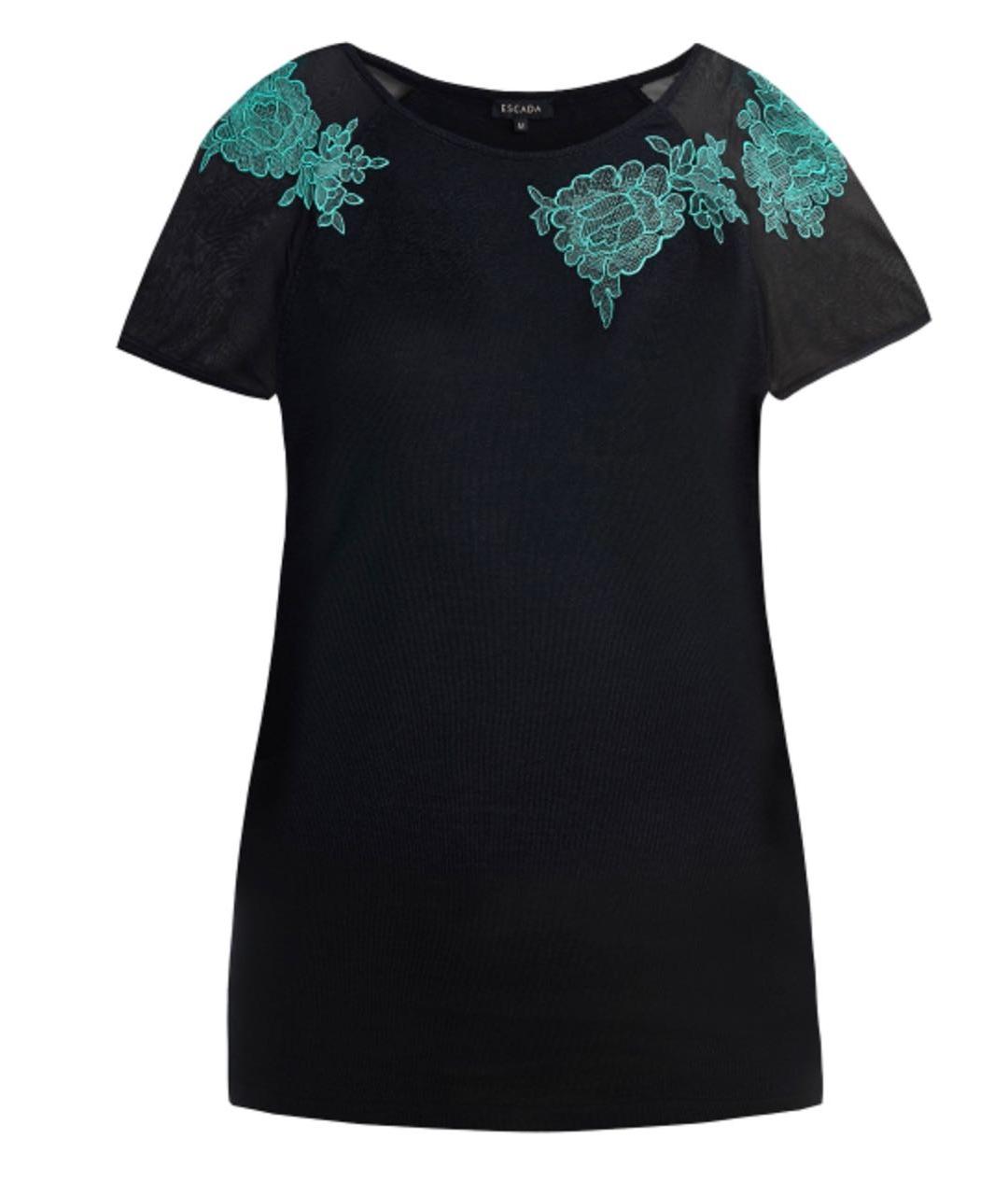 ESCADA Черная шерстяная футболка, фото 2