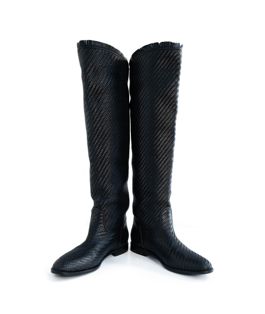 CHRISTIAN DIOR Черные кожаные сапоги, фото 4