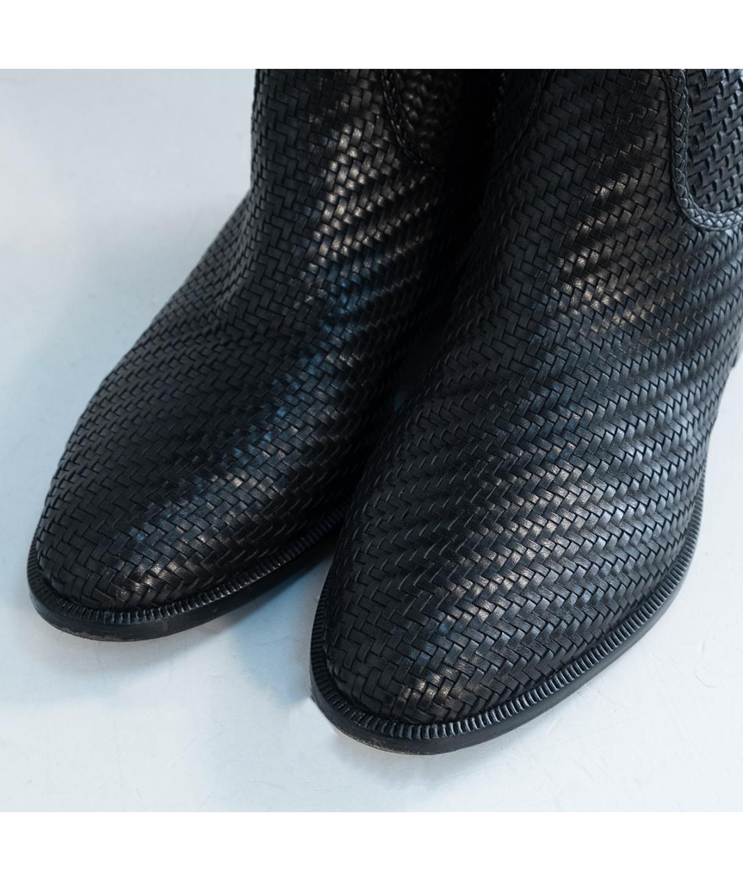 CHRISTIAN DIOR Черные кожаные сапоги, фото 3