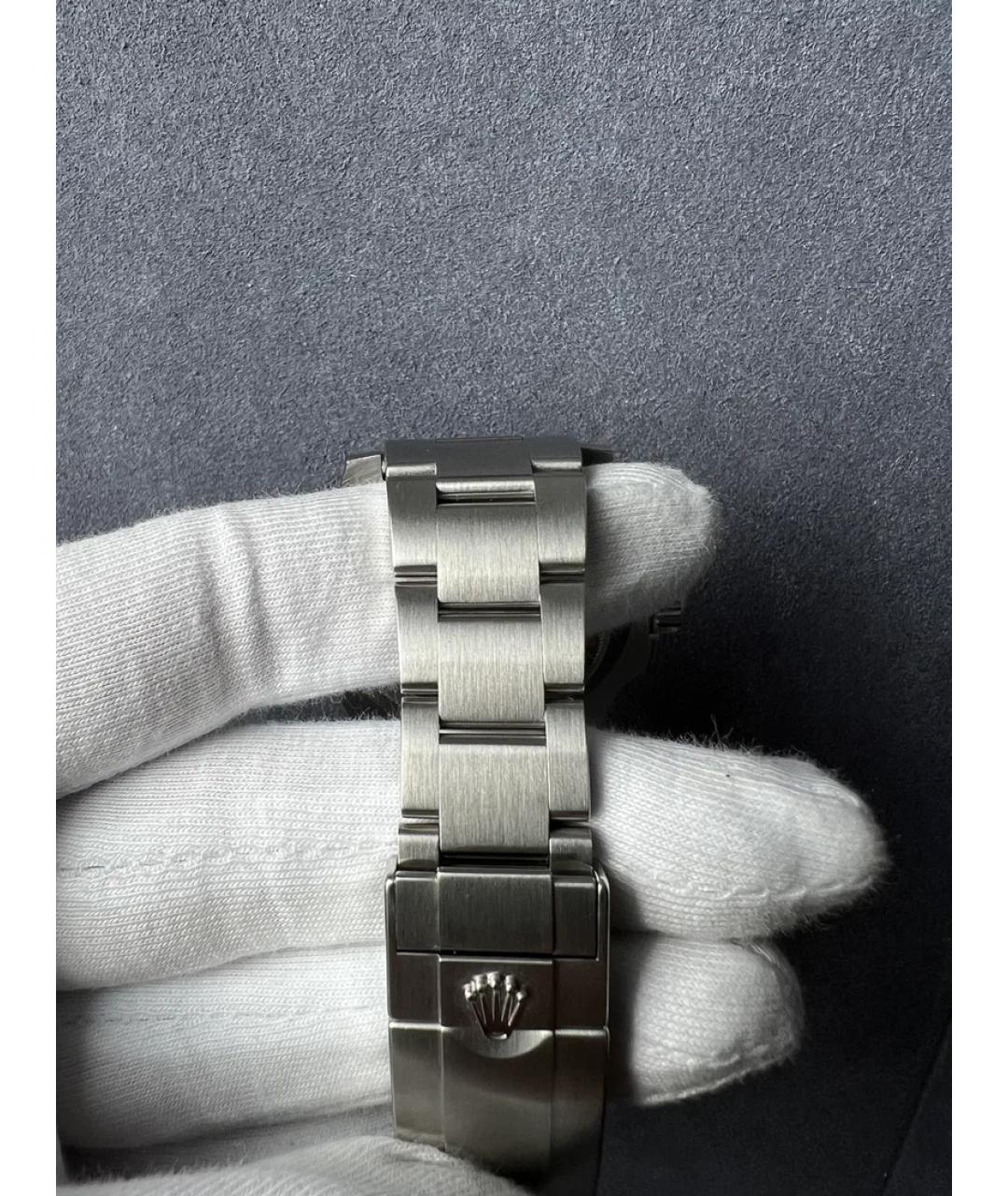 ROLEX Черные металлические часы, фото 5