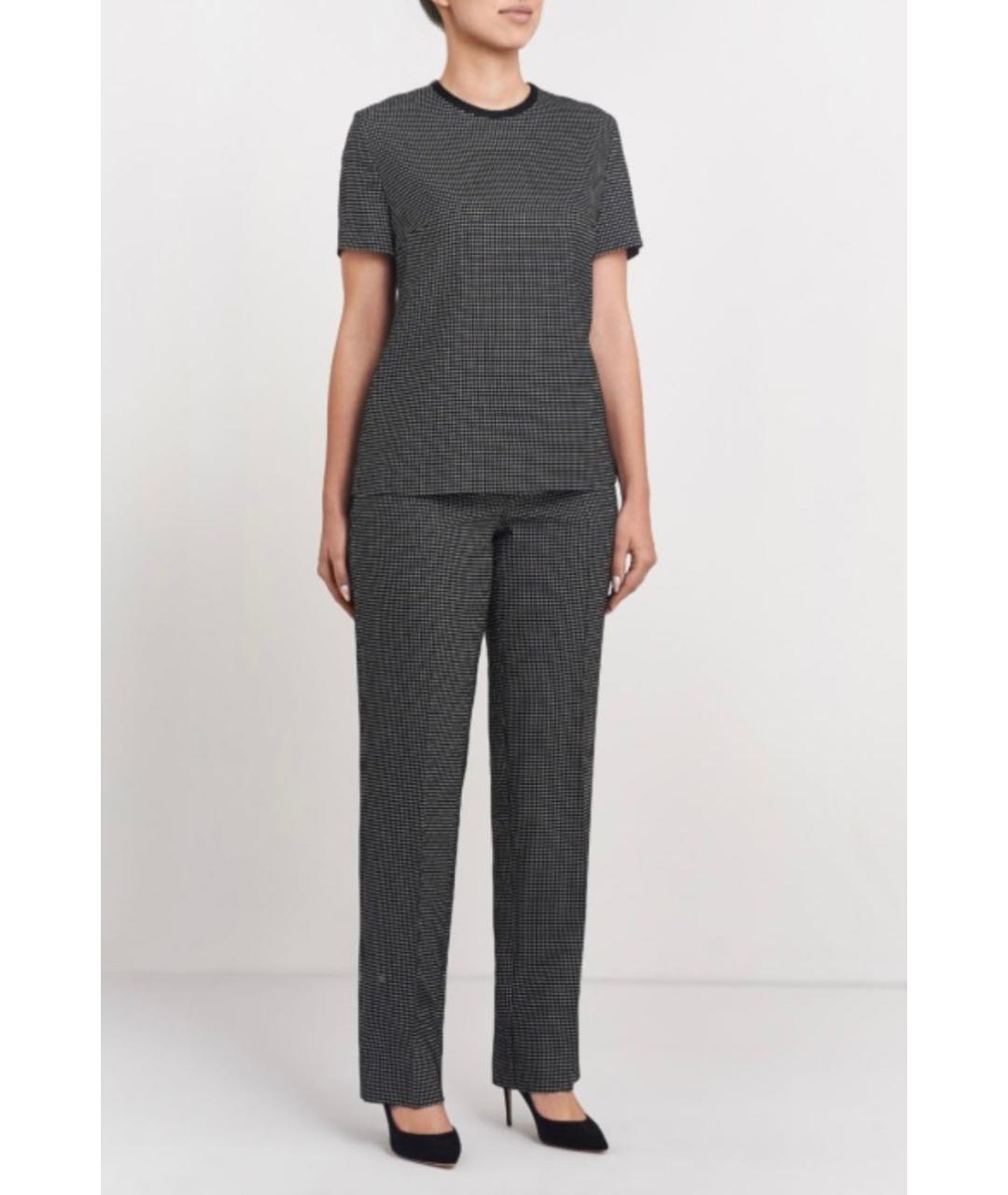 ESCADA Черные шерстяные прямые брюки, фото 2