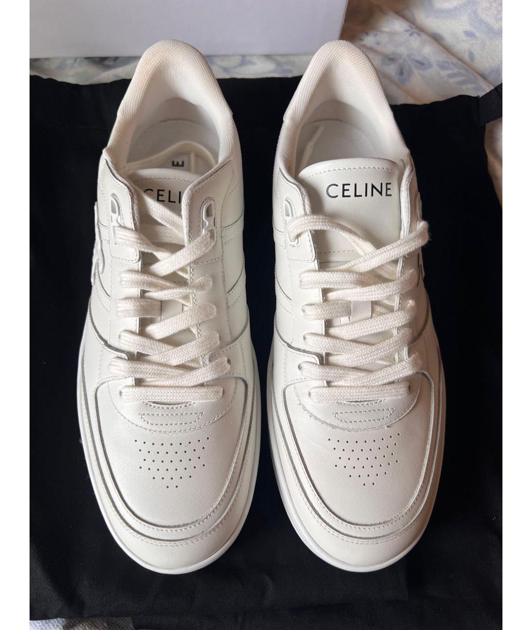 CELINE Бежевые кожаные кеды, фото 2