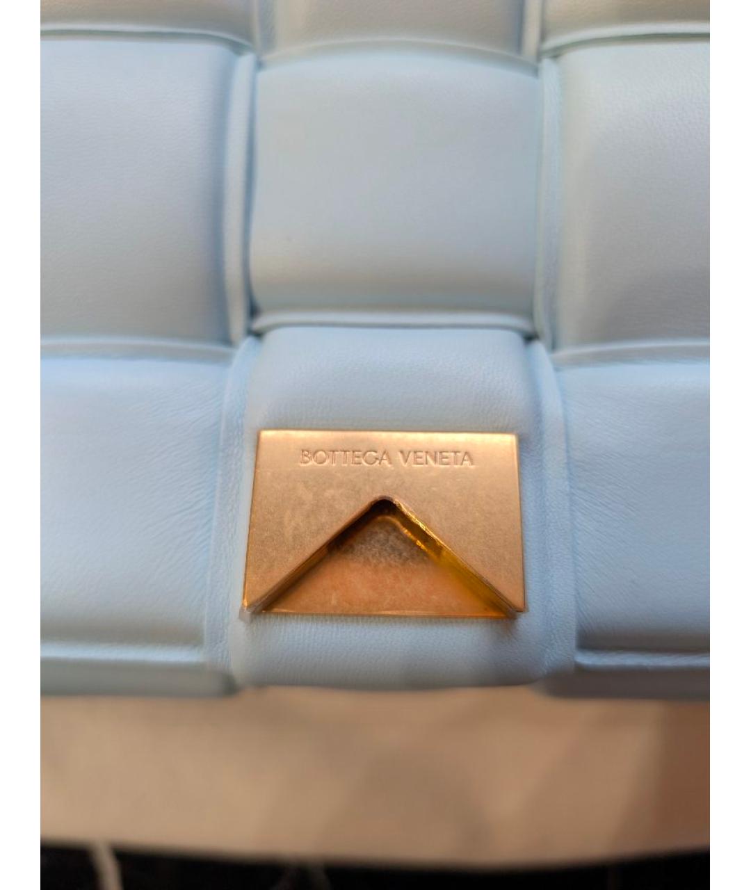 BOTTEGA VENETA Голубая кожаная сумка через плечо, фото 6