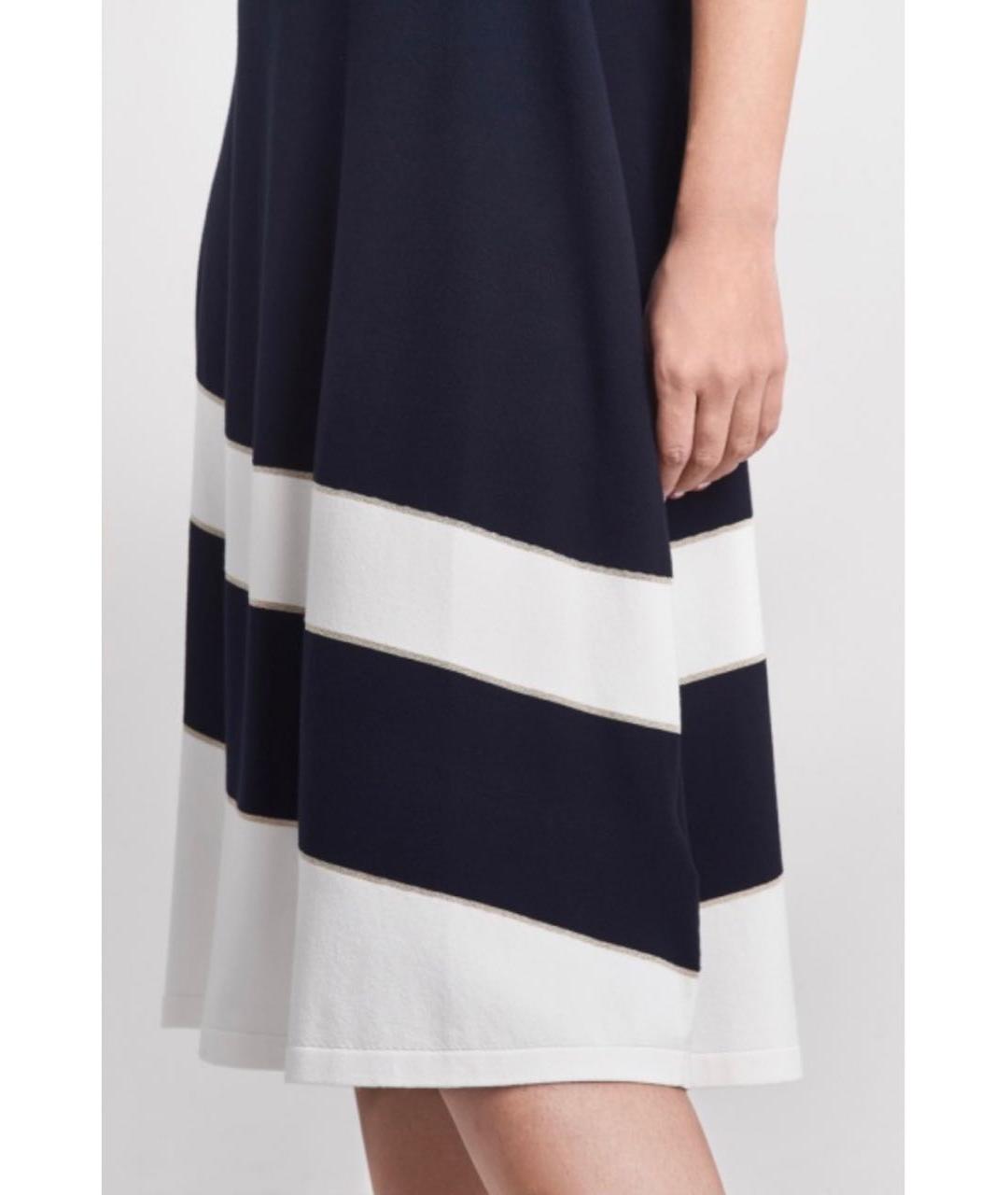 ESCADA Темно-синее вискозное повседневное платье, фото 5