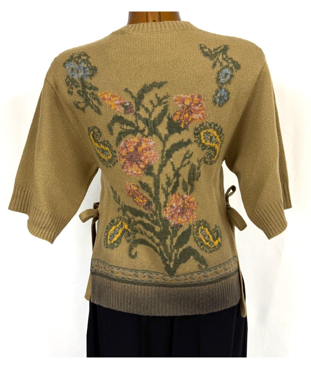 CHRISTIAN DIOR Горчичный шерстяной джемпер / свитер, фото 4