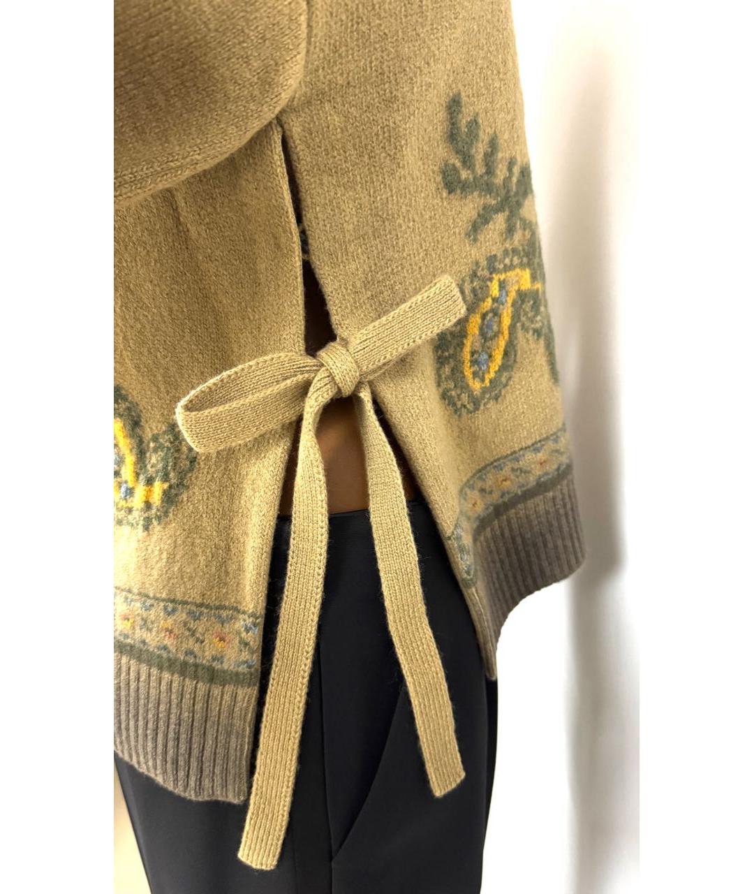 CHRISTIAN DIOR Горчичный шерстяной джемпер / свитер, фото 2