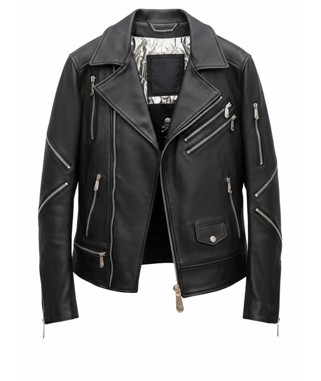 PHILIPP PLEIN Черная кожаная куртка, фото 1