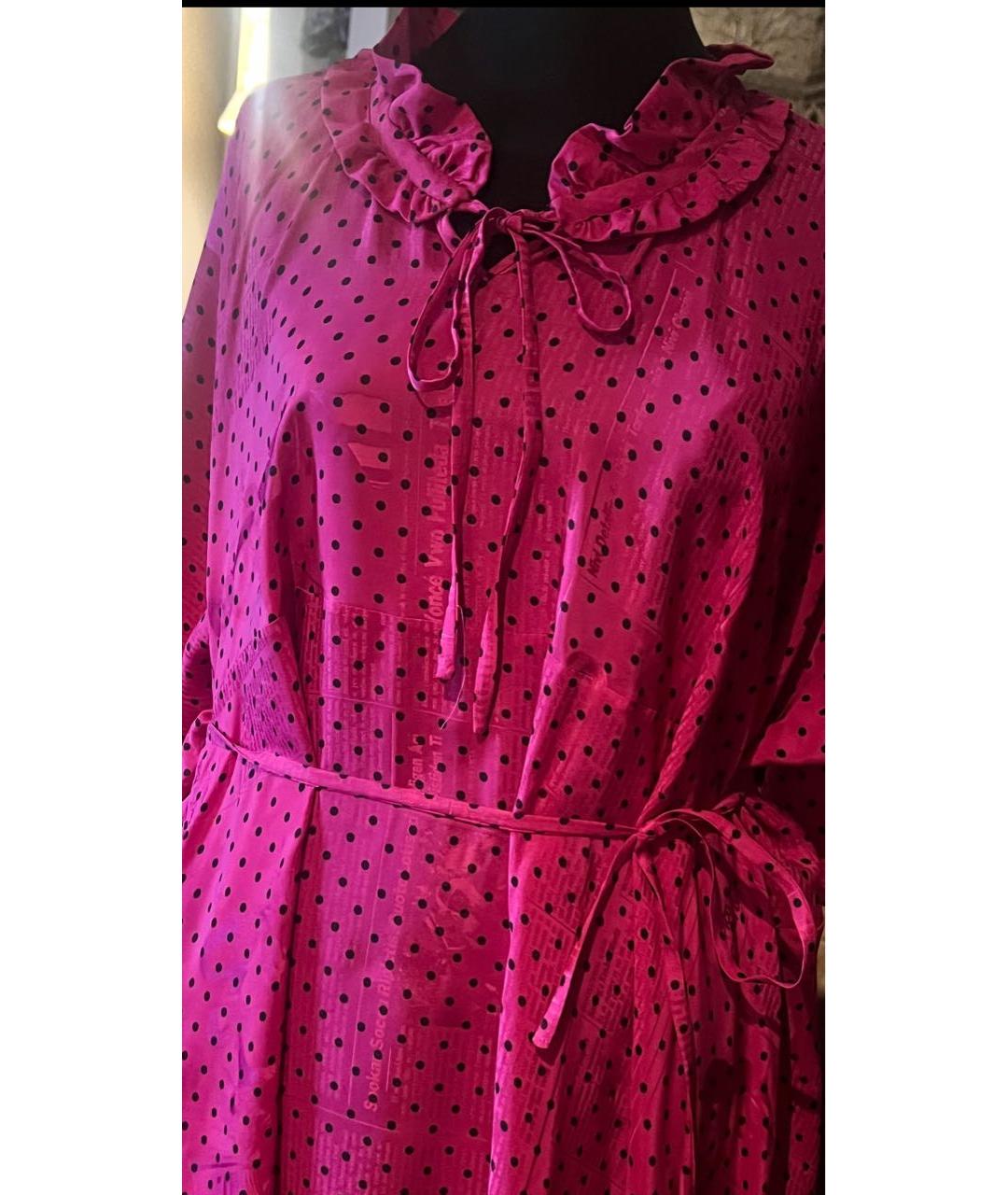 BALENCIAGA Бордовое вискозное повседневное платье, фото 2