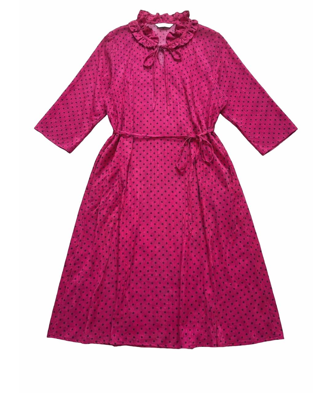 BALENCIAGA Бордовое вискозное повседневное платье, фото 1