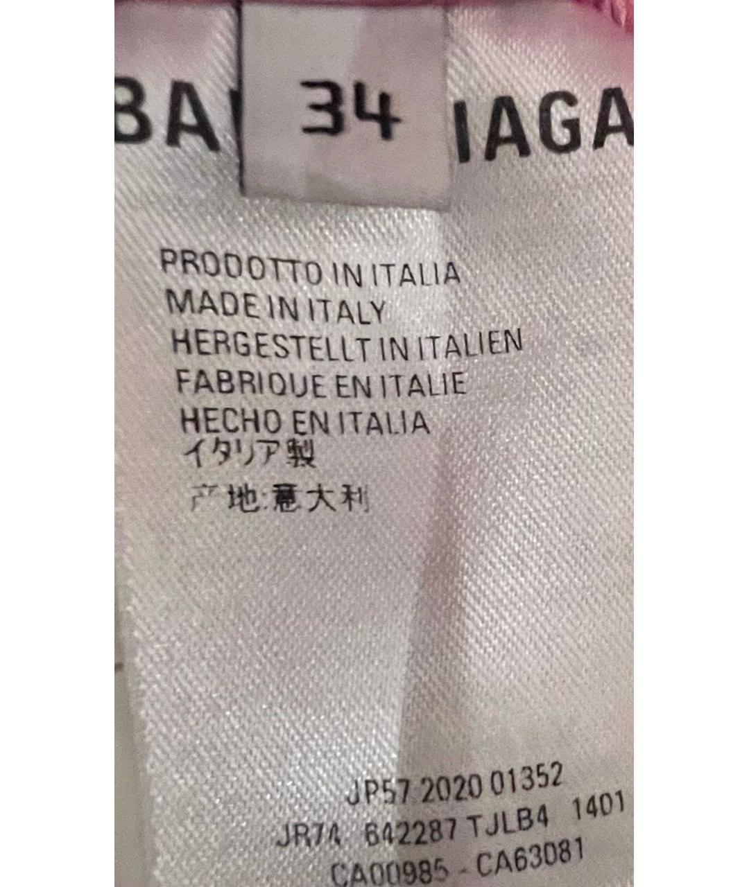 BALENCIAGA Бордовое вискозное повседневное платье, фото 7