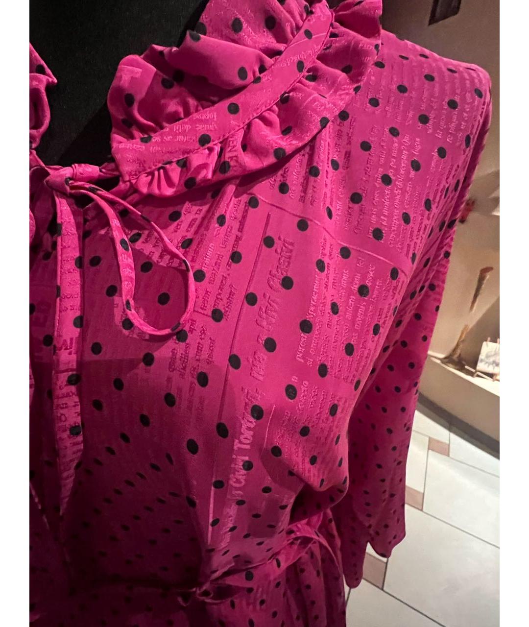 BALENCIAGA Бордовое вискозное повседневное платье, фото 5