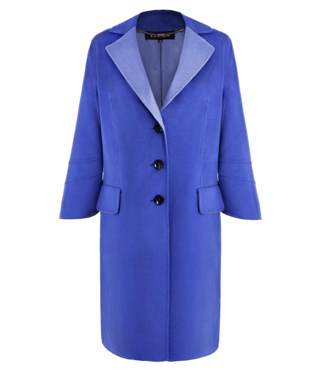 ESCADA Синее шерстяное пальто, фото 1