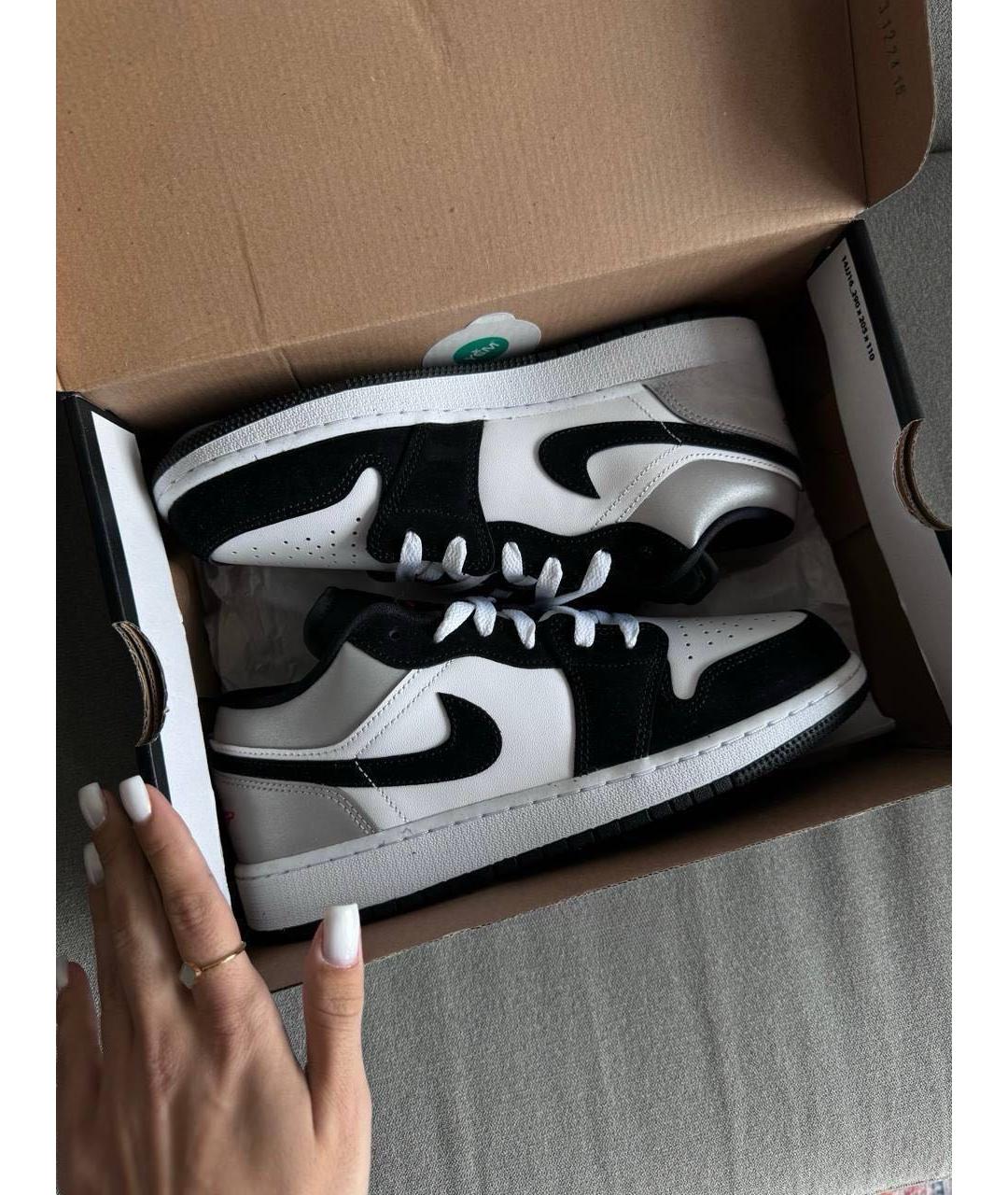 JORDAN Серые кожаные кеды, фото 2