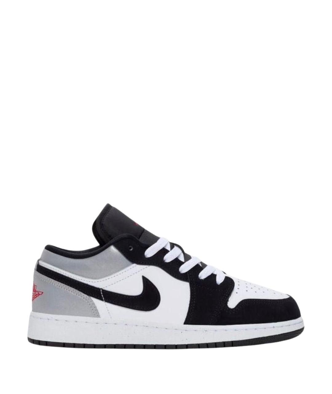 JORDAN Серые кожаные кеды, фото 1