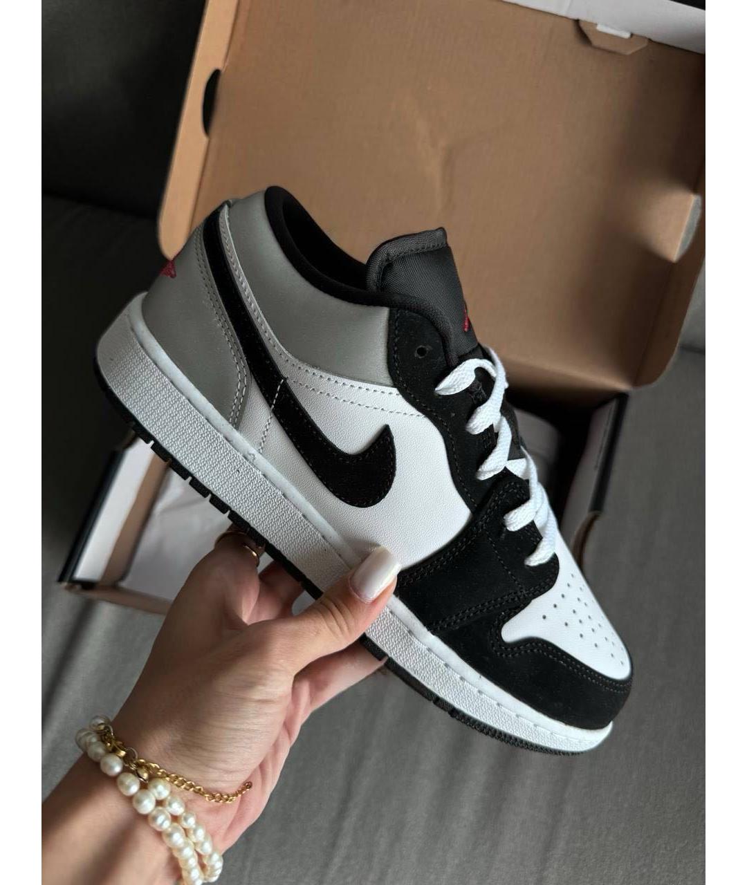 JORDAN Серые кожаные кеды, фото 3