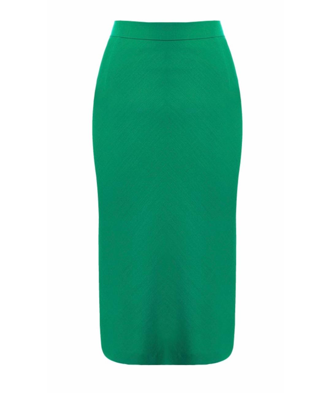 ESCADA Зеленая шерстяная юбка миди, фото 1