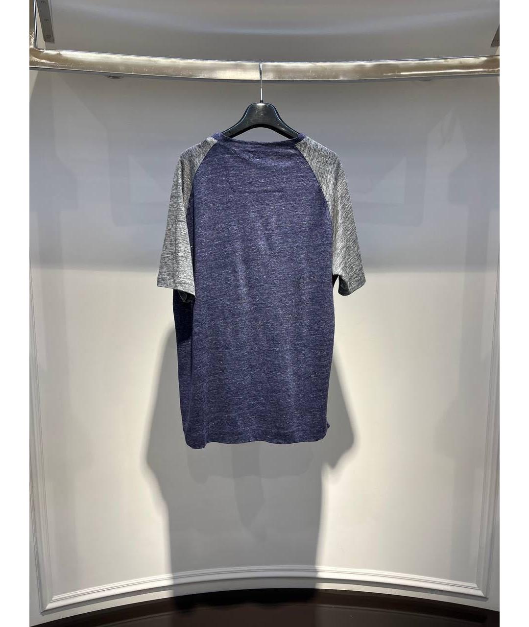 ZZEGNA Синяя хлопковая футболка, фото 2