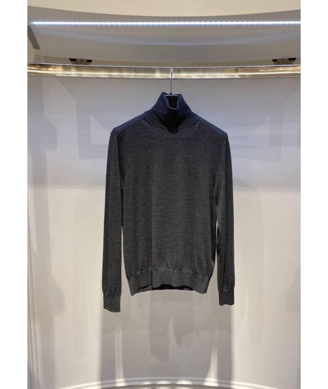 ZZEGNA Антрацитовая хлопковая водолазка, фото 3