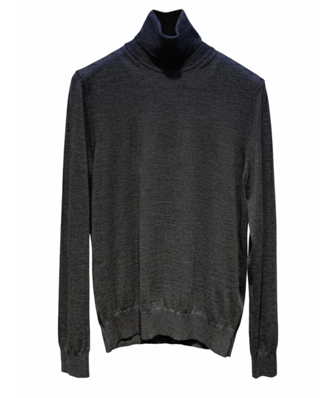 ZZEGNA Антрацитовая хлопковая водолазка, фото 1
