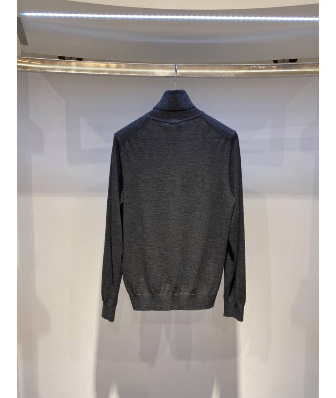 ZZEGNA Антрацитовая хлопковая водолазка, фото 2