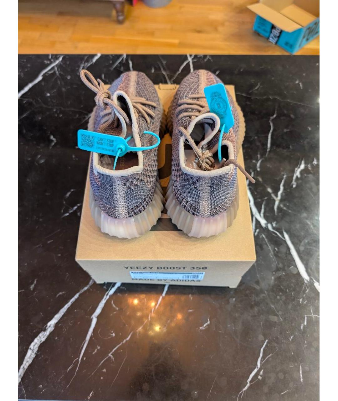 ADIDAS YEEZY Серые текстильные кроссовки, фото 5