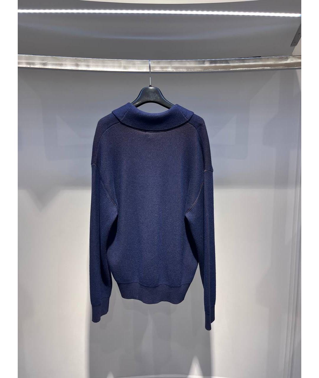 ZZEGNA Синий хлопковый кардиган, фото 2