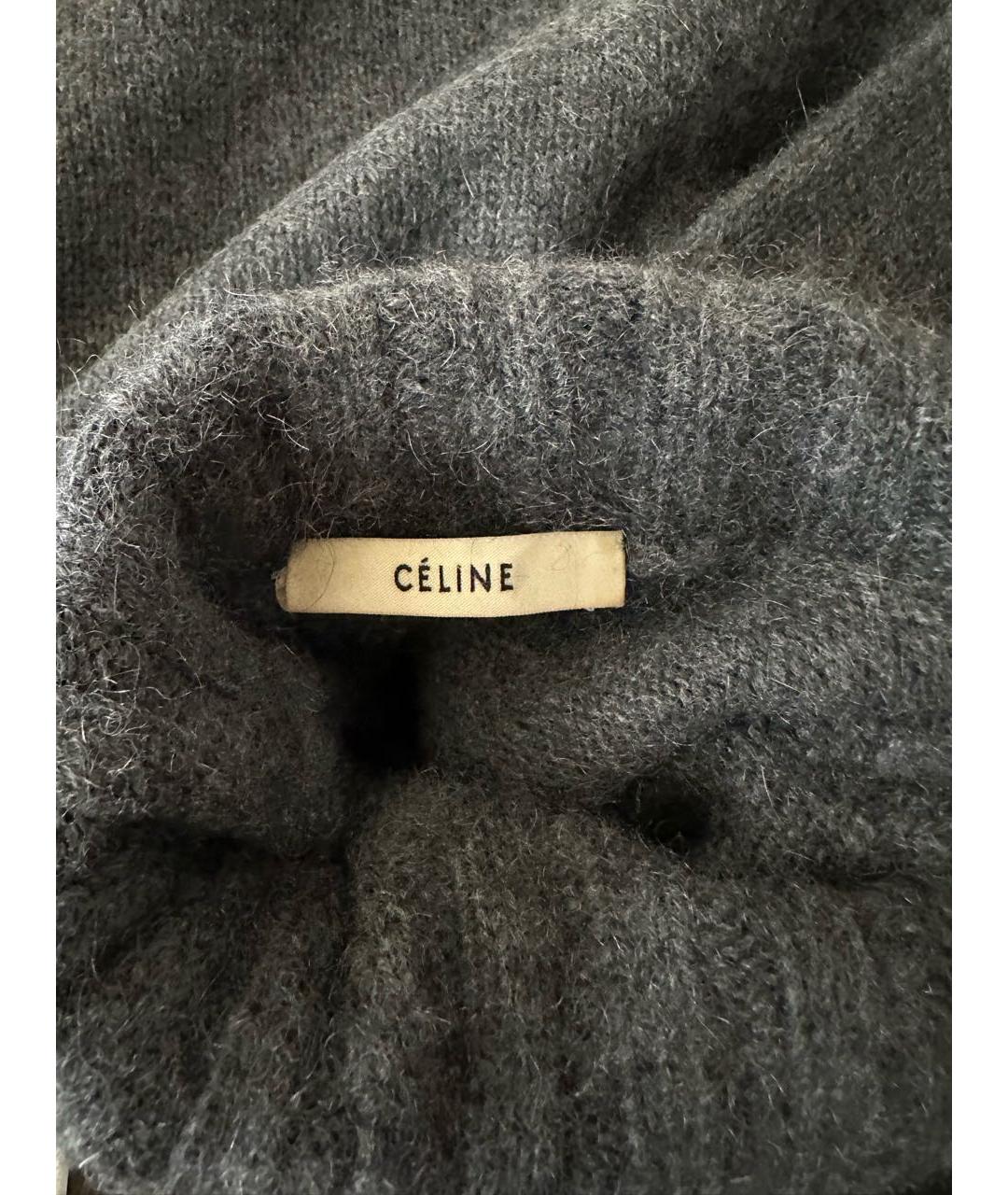 CELINE Серый кашемировый джемпер / свитер, фото 3