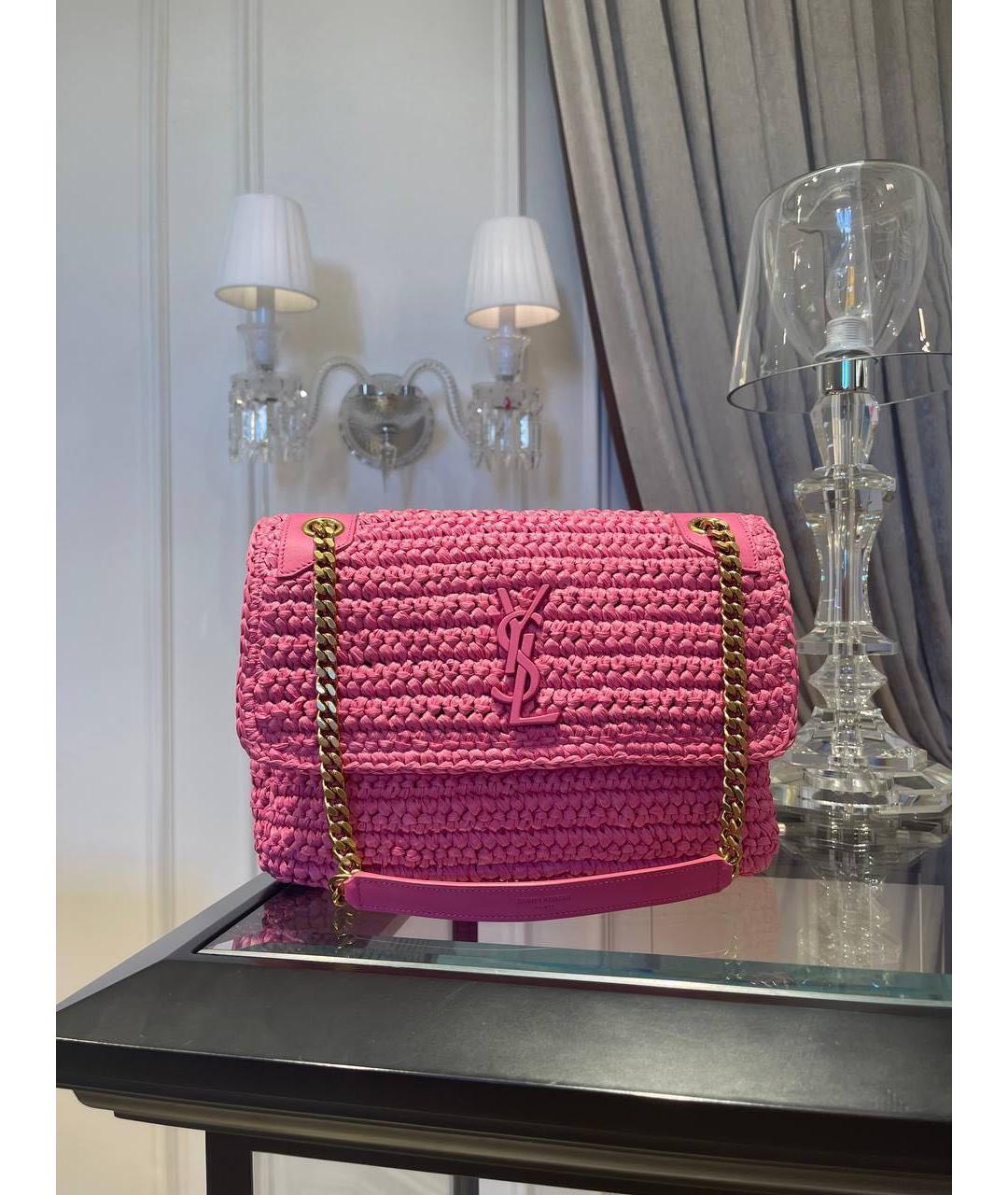 SAINT LAURENT Розовая сумка через плечо, фото 2