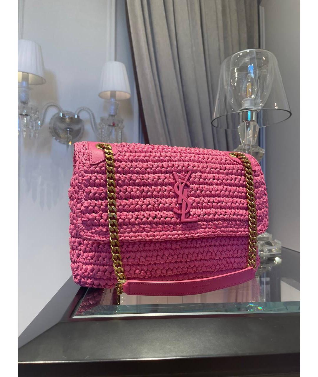 SAINT LAURENT Розовая сумка через плечо, фото 3