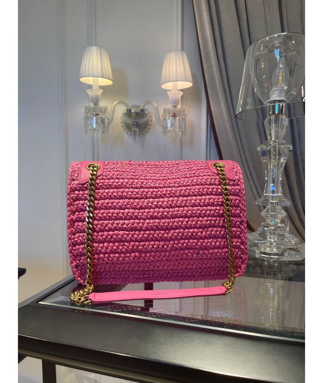 SAINT LAURENT Розовая сумка через плечо, фото 4