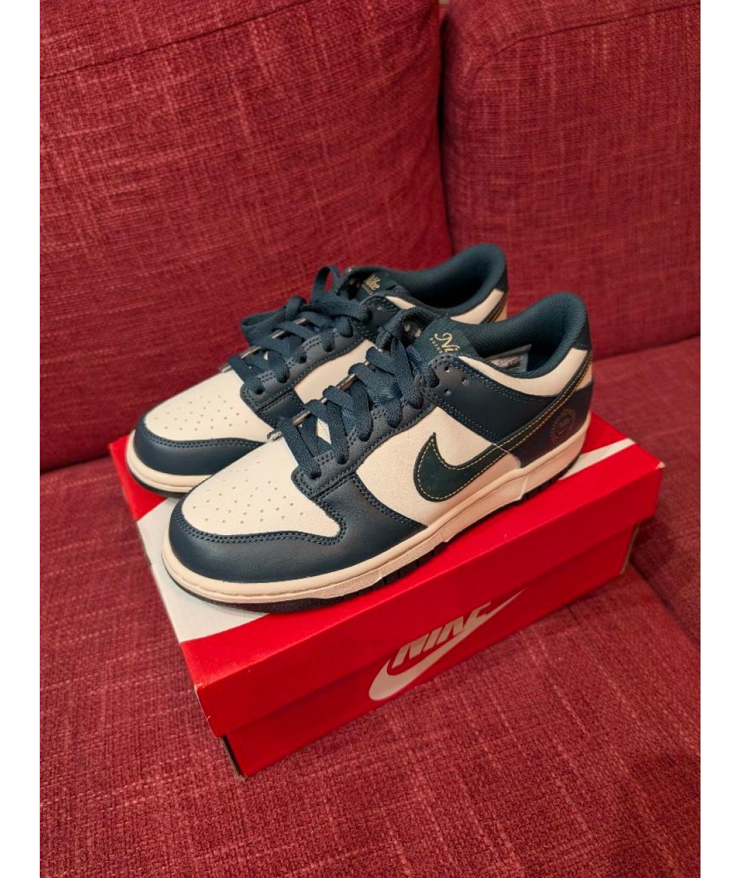 NIKE Зеленые кожаные кроссовки, фото 6