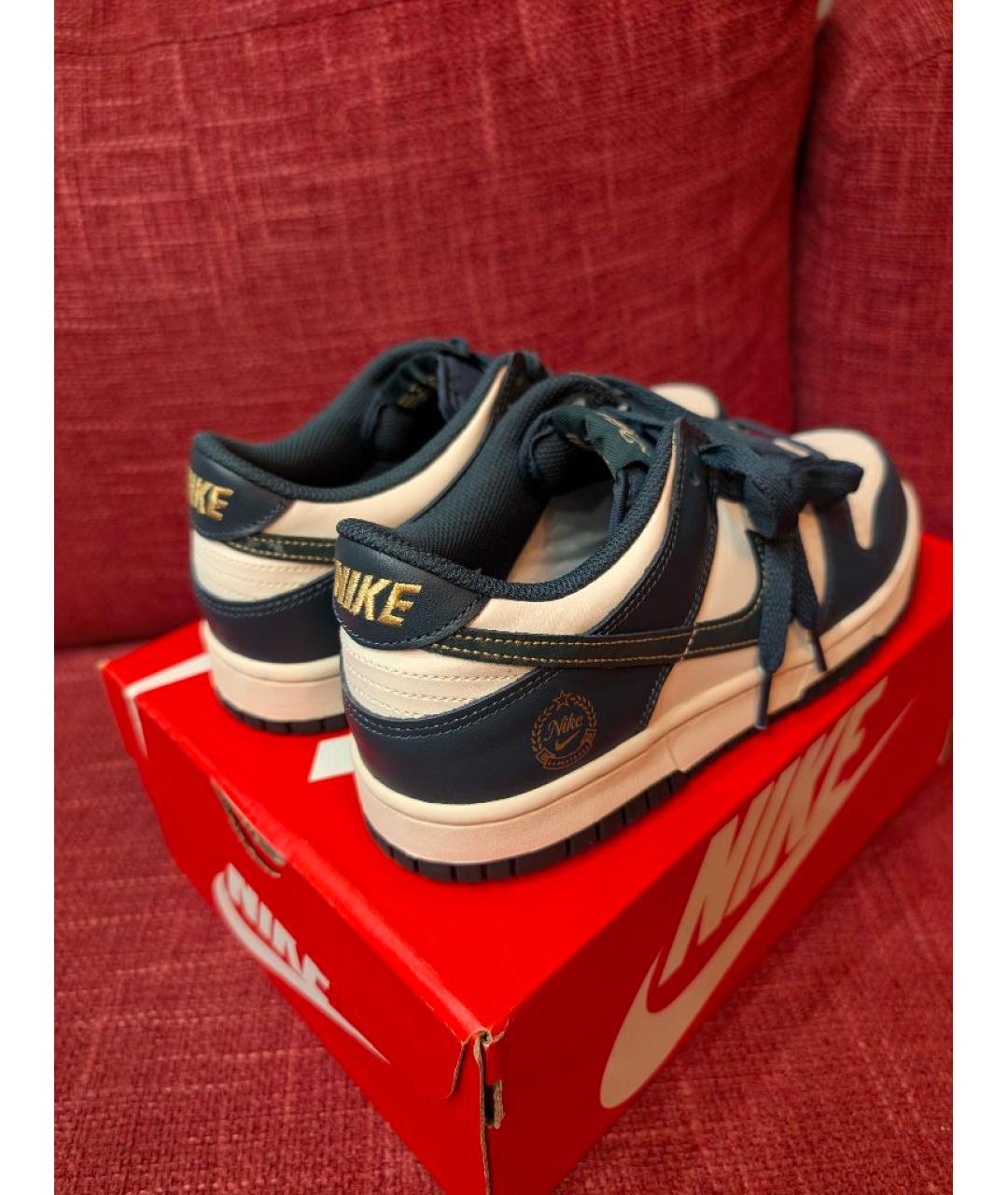 NIKE Зеленые кожаные кроссовки, фото 4