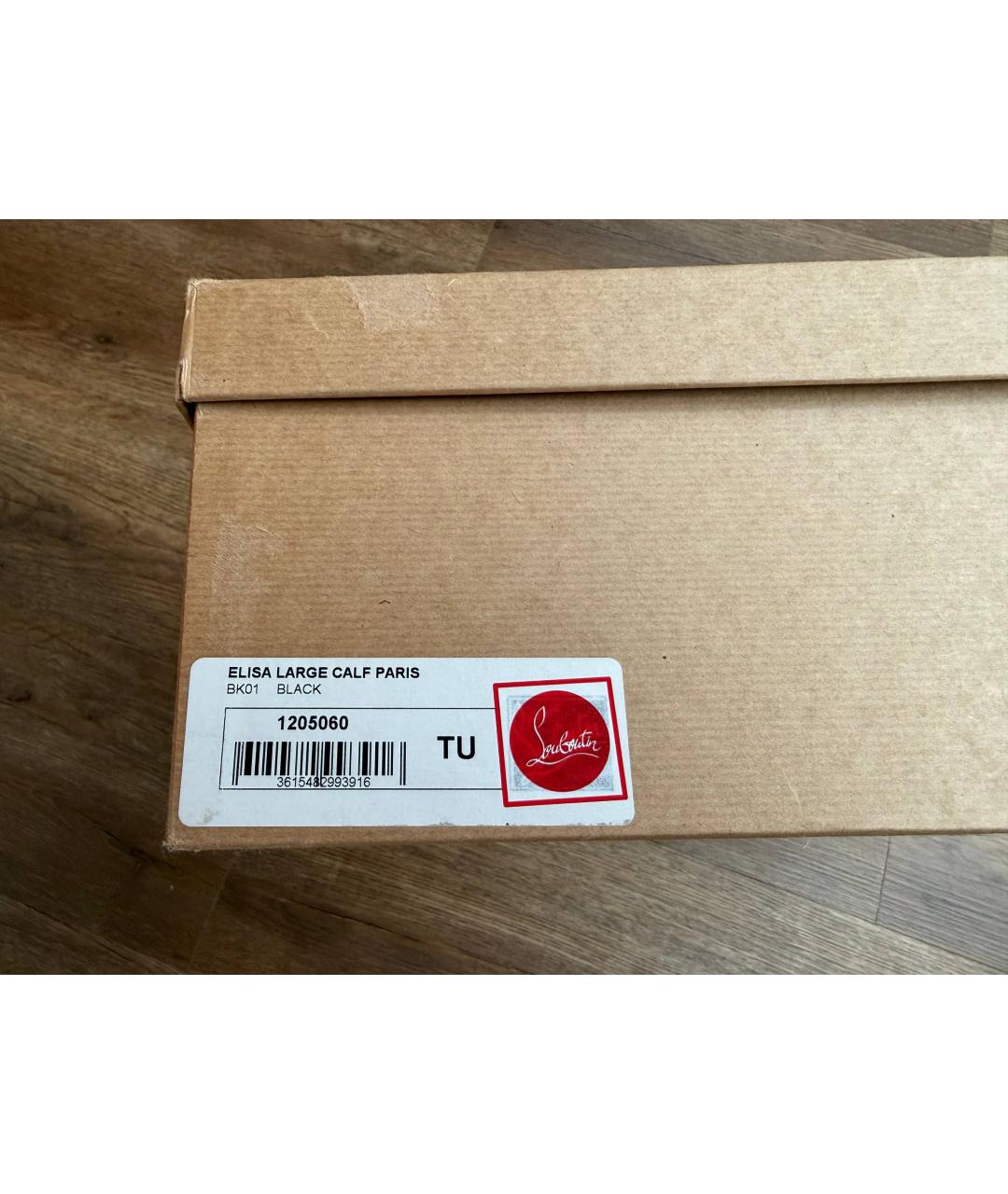 CHRISTIAN LOUBOUTIN Черная кожаная сумка с короткими ручками, фото 6