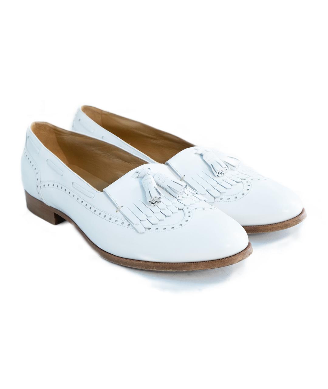 CELINE Белые кожаные лоферы, фото 2