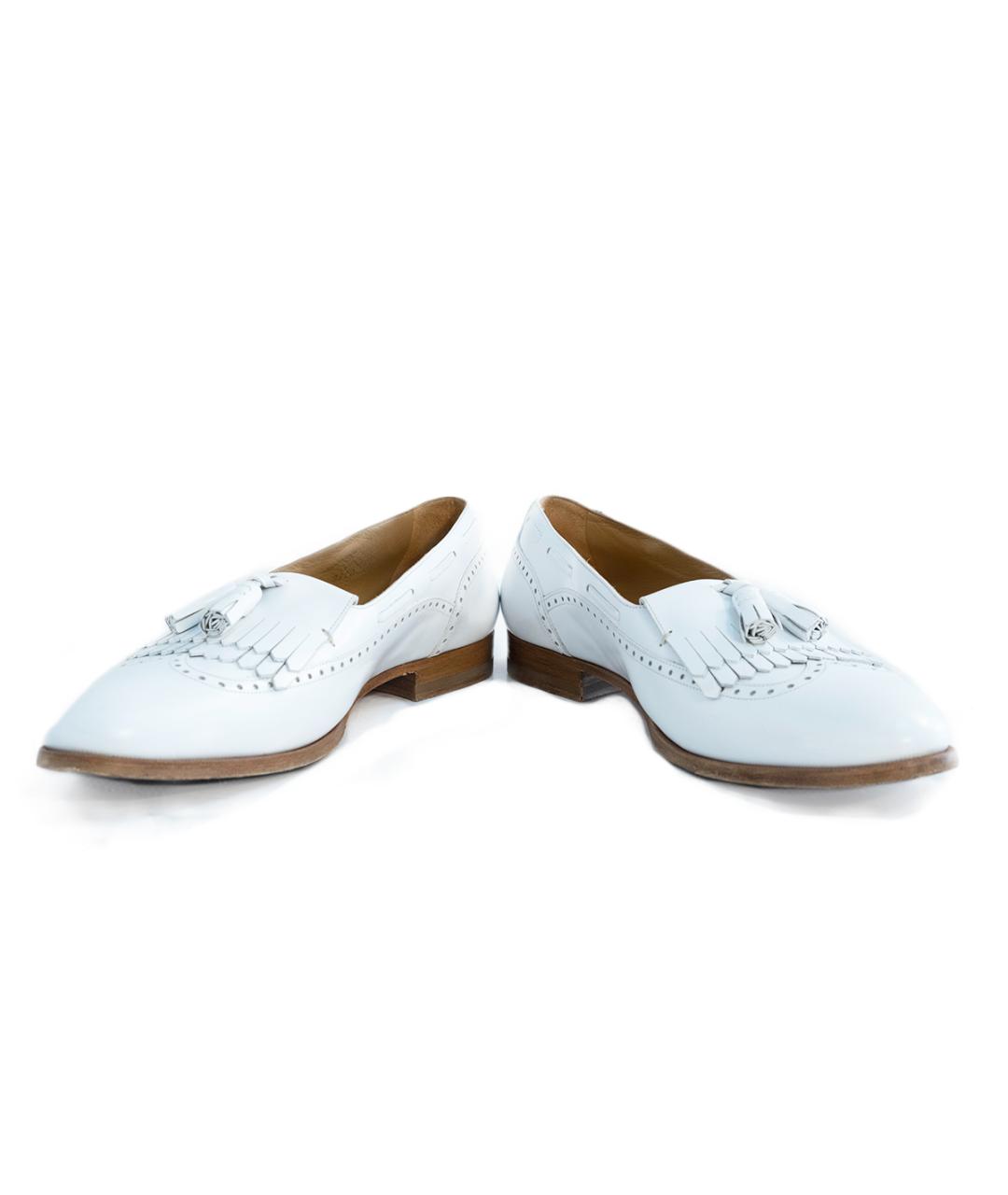 CELINE Белые кожаные лоферы, фото 4