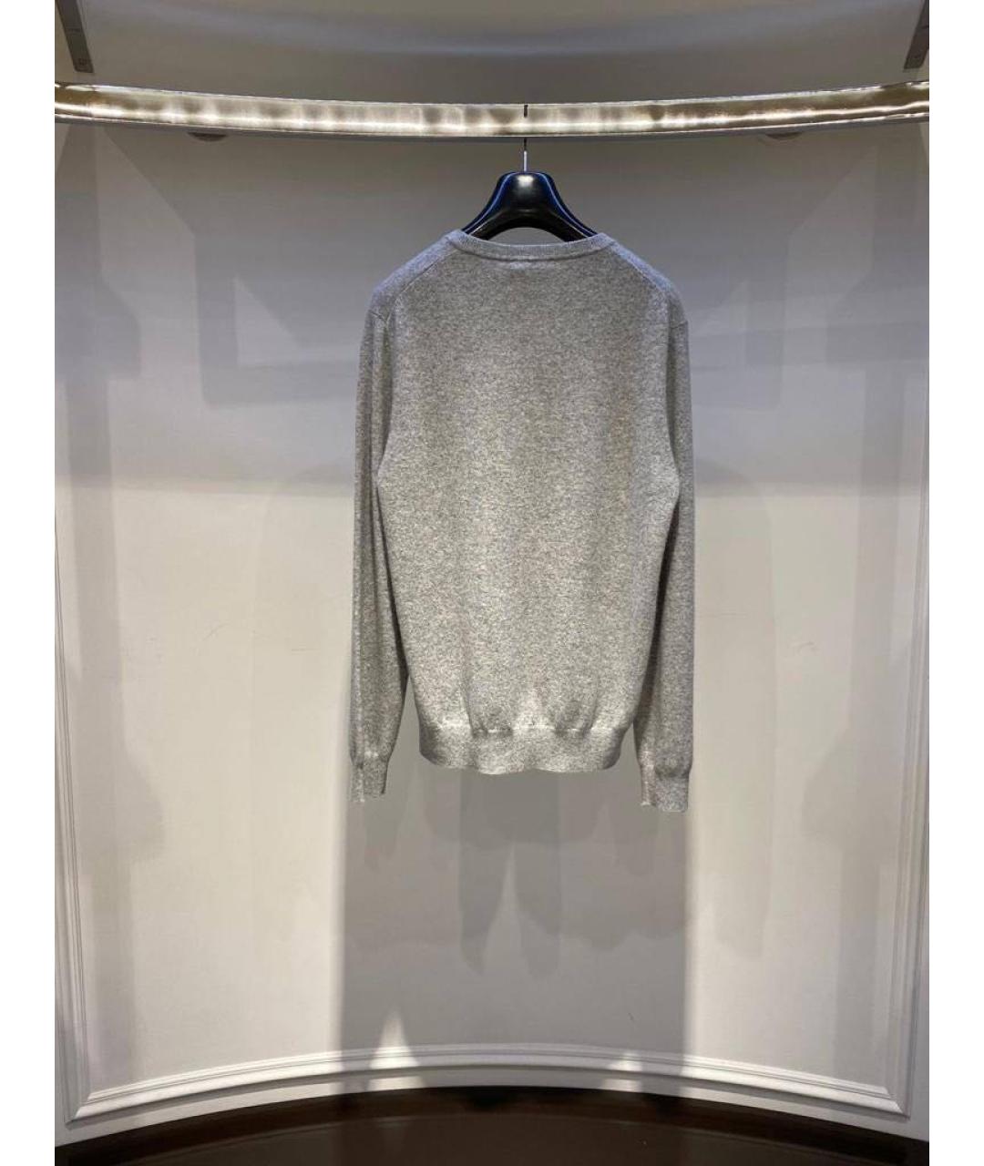 ZZEGNA Серый хлопковый джемпер / свитер, фото 2