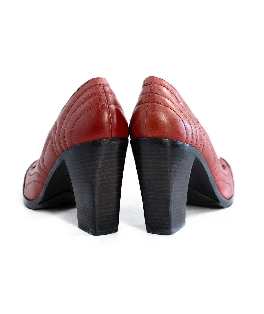 CELINE Красные кожаные туфли, фото 5