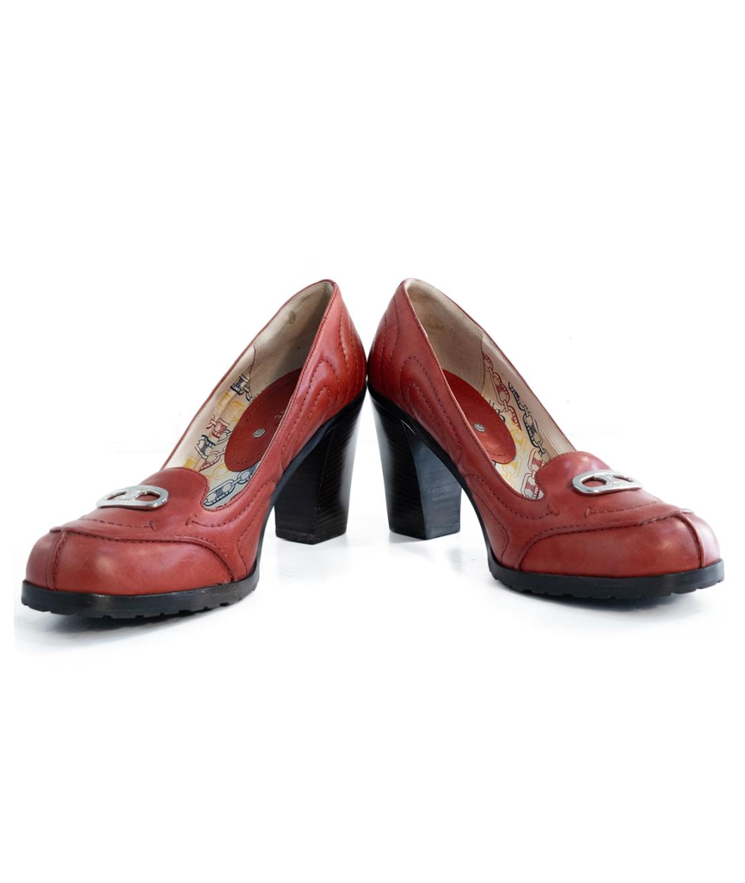 CELINE Красные кожаные туфли, фото 4