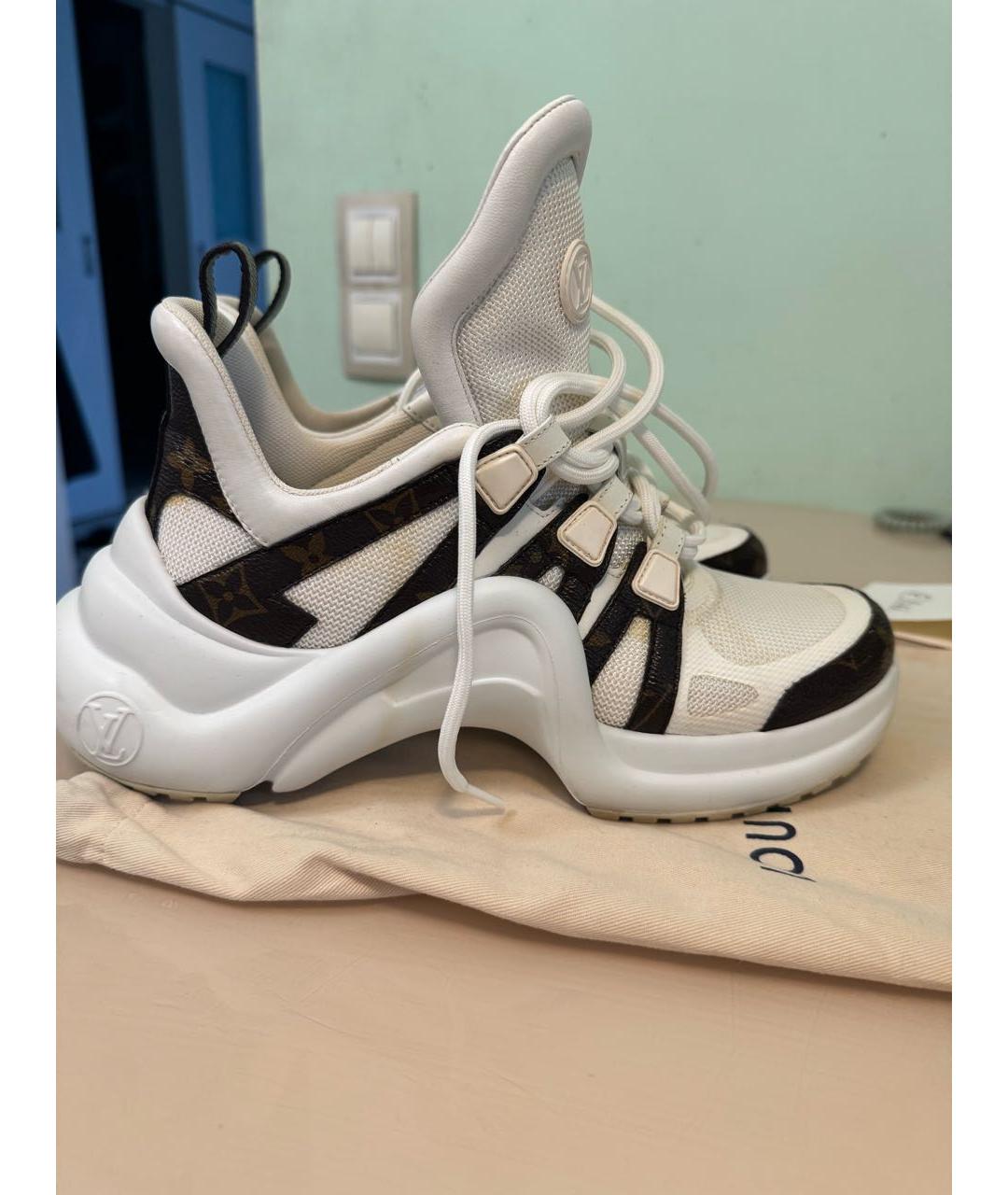 LOUIS VUITTON Белые кроссовки, фото 8
