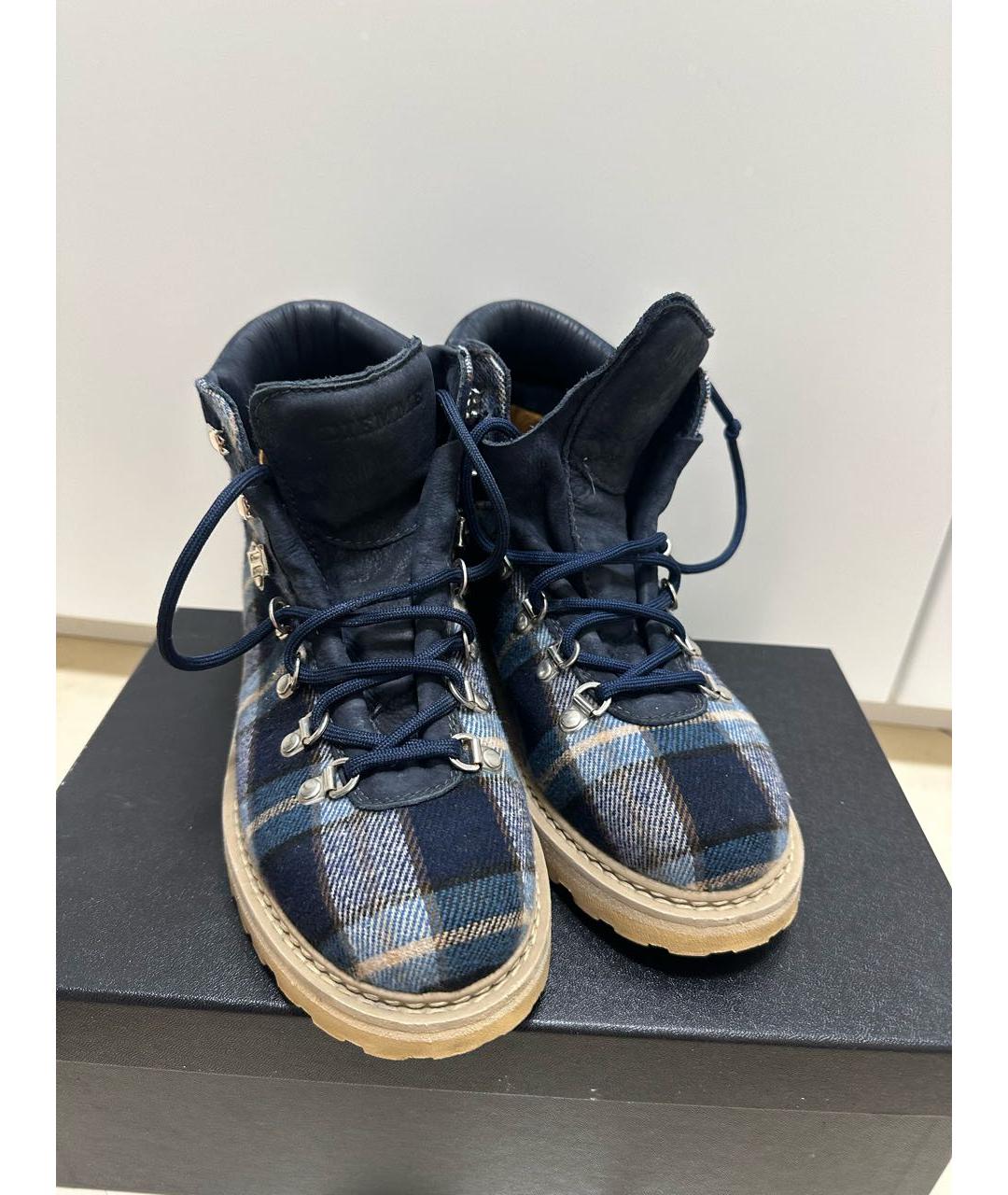 DIEMME Темно-синие текстильные ботинки, фото 5