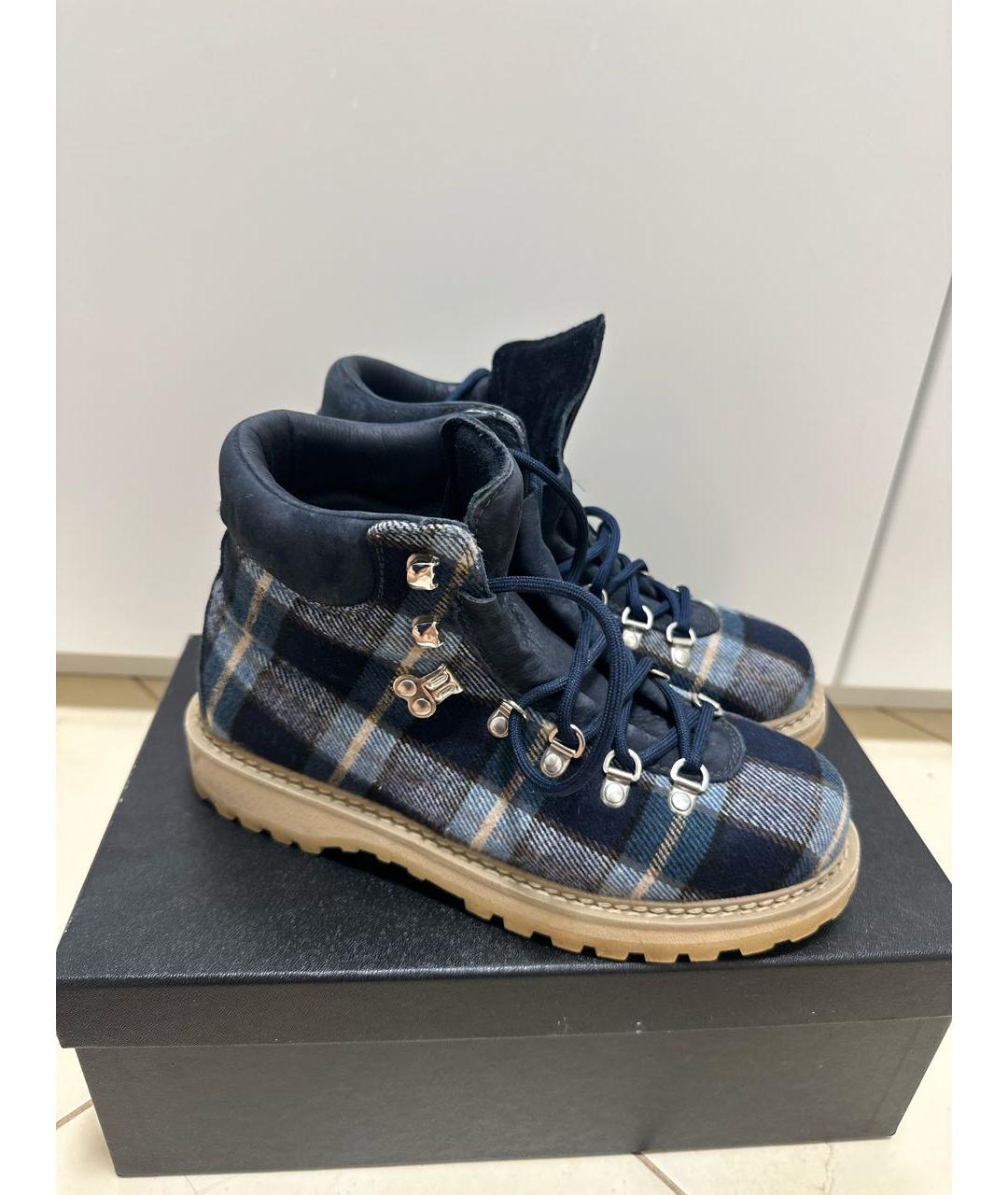 DIEMME Темно-синие текстильные ботинки, фото 6