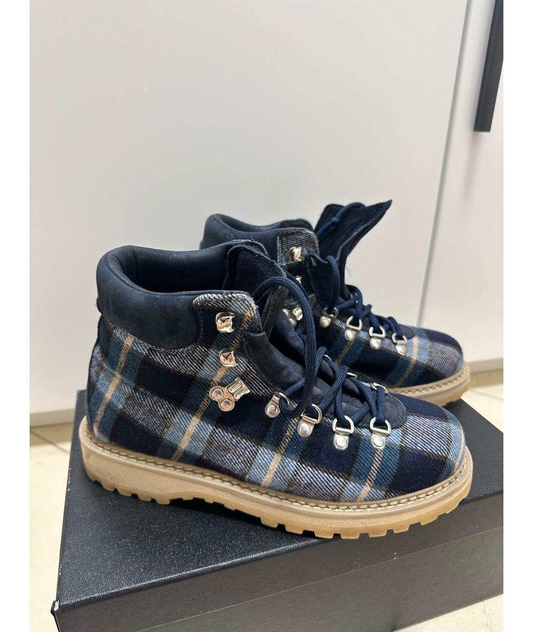 DIEMME Темно-синие текстильные ботинки, фото 7