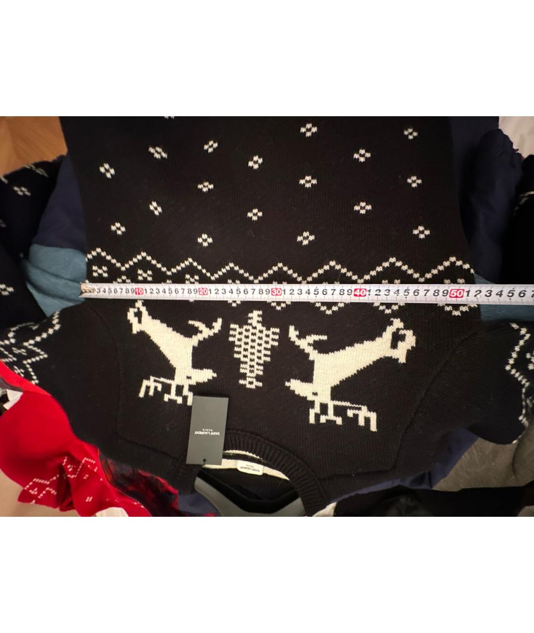 SAINT LAURENT Черный шерстяной джемпер / свитер, фото 4