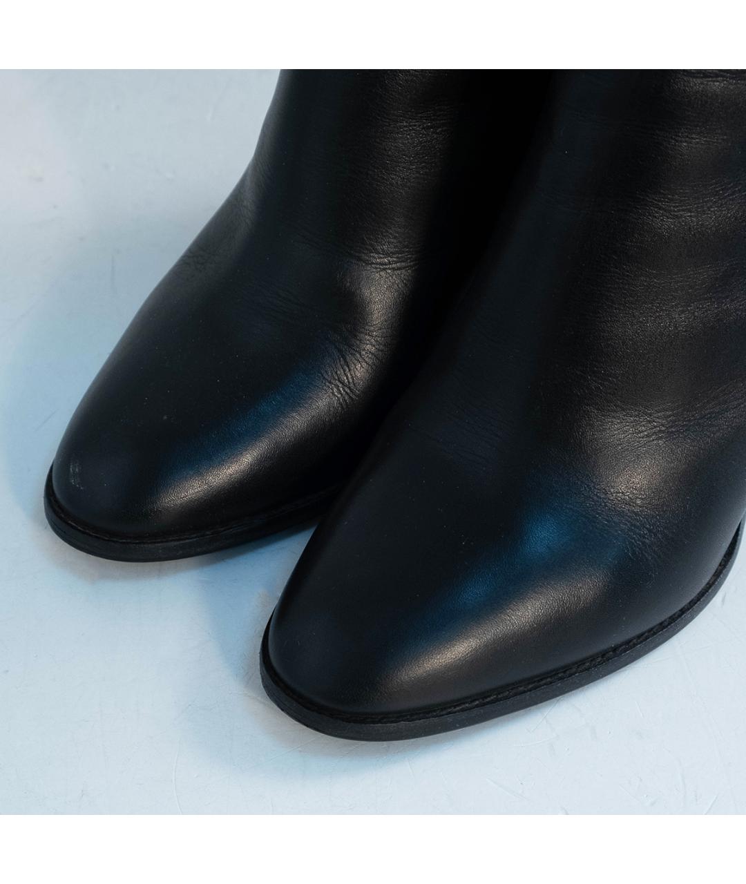 RALPH LAUREN Черные кожаные сапоги, фото 3