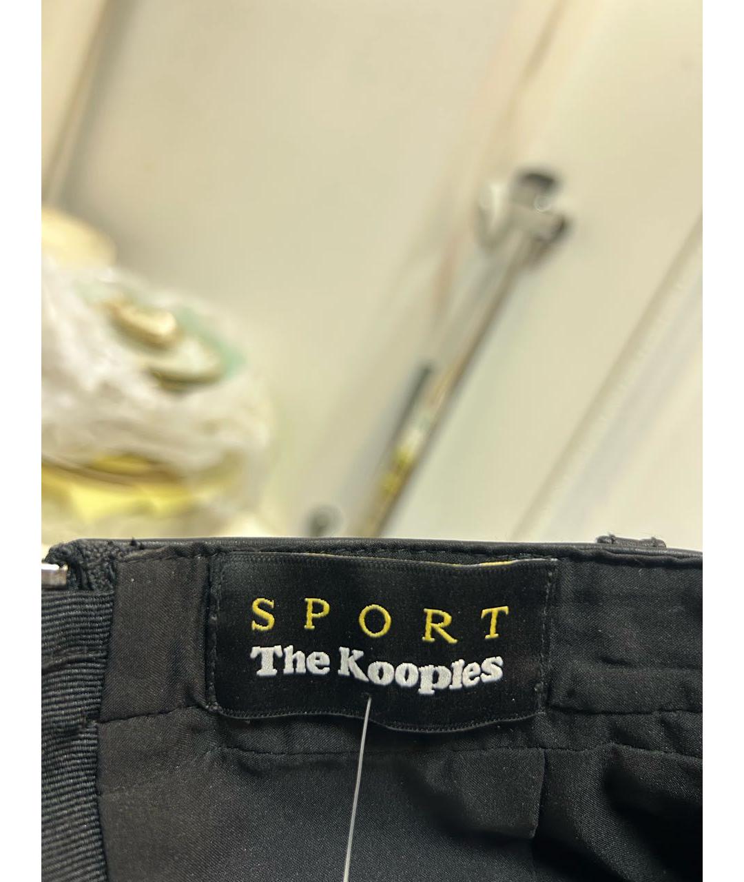 THE KOOPLES Черная кожаная юбка мини, фото 6