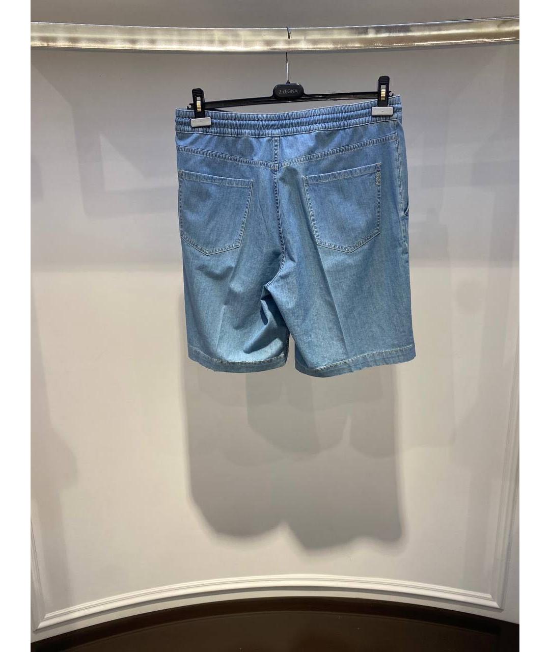 ZZEGNA Голубые хлопковые шорты, фото 2