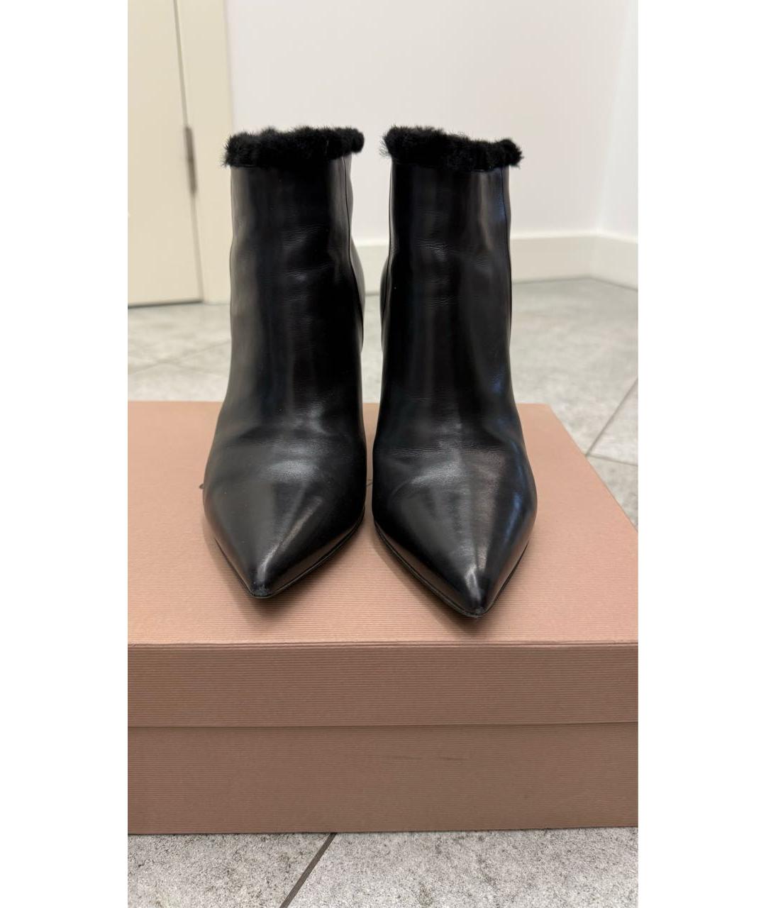 GIANVITO ROSSI Черные кожаные ботильоны, фото 3