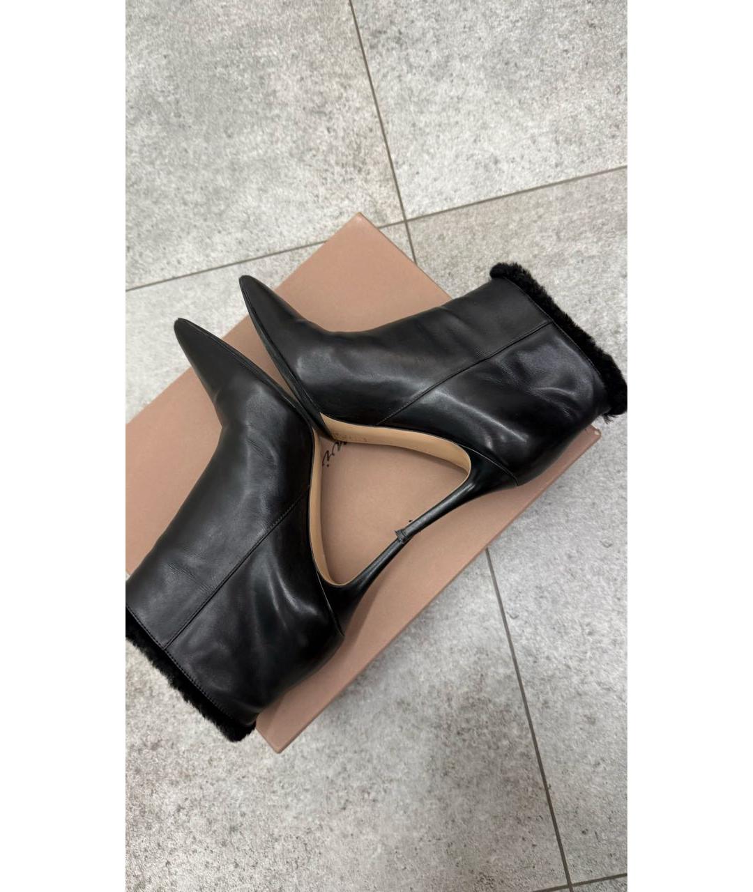 GIANVITO ROSSI Черные кожаные ботильоны, фото 8