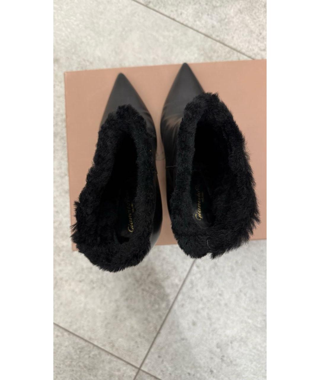 GIANVITO ROSSI Черные кожаные ботильоны, фото 5